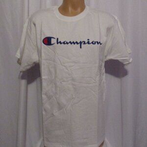 Champion Logo Print Crew Neck T-Shirt Size L